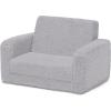 imageDelta Children Cozee FlipOut Sherpa 2in1 Convertible Chair to Lounger for Kids PinkGrey