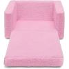 imageDelta Children Cozee FlipOut Sherpa 2in1 Convertible Chair to Lounger for Kids PinkPink