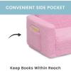 imageDelta Children Cozee FlipOut Sherpa 2in1 Convertible Chair to Lounger for Kids PinkPink