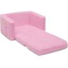 imageDelta Children Cozee FlipOut Sherpa 2in1 Convertible Chair to Lounger for Kids PinkPink