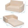 imageDelta Children Cozee FlipOut Sherpa 2in1 Convertible Sofa to Lounger for Kids CreamCream