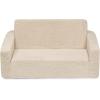 imageDelta Children Cozee FlipOut Sherpa 2in1 Convertible Sofa to Lounger for Kids CreamCream