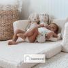 imageDelta Children Cozee FlipOut Sherpa 2in1 Convertible Sofa to Lounger for Kids CreamCream