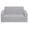 imageDelta Children Cozee FlipOut Sherpa 2in1 Convertible Sofa to Lounger for Kids GreyGrey