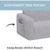 imageDelta Children Cozee FlipOut Sherpa 2in1 Convertible Sofa to Lounger for Kids GreyGrey