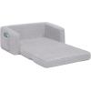 imageDelta Children Cozee FlipOut Sherpa 2in1 Convertible Sofa to Lounger for Kids GreyGrey