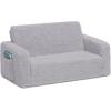 imageDelta Children Cozee FlipOut Sherpa 2in1 Convertible Sofa to Lounger for Kids GreyGrey