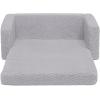 imageDelta Children Cozee FlipOut Sherpa 2in1 Convertible Sofa to Lounger for Kids GreyGrey