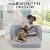 imageDelta Children Cozee FlipOut Sherpa 2in1 Convertible Sofa to Lounger for Kids GreyGrey