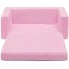 imageDelta Children Cozee FlipOut Sherpa 2in1 Convertible Sofa to Lounger for Kids GreyPink