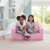 imageDelta Children Cozee FlipOut Sherpa 2in1 Convertible Sofa to Lounger for Kids GreyPink