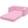 imageDelta Children Cozee FlipOut Sherpa 2in1 Convertible Sofa to Lounger for Kids GreyPink