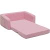 imageDelta Children Cozee FlipOut Sherpa 2in1 Convertible Sofa to Lounger for Kids GreyPink