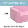 imageDelta Children Cozee FlipOut Sherpa 2in1 Convertible Sofa to Lounger for Kids GreyPink