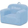 imageDelta Children Cozee Sherpa Chair CreamPowder Blue