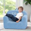 imageDelta Children Cozee Sherpa Chair CreamPowder Blue