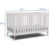 imageDelta Children Essex 4in1 Convertible Baby Crib Bianca White with Natural LegsBianca White