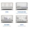 imageDelta Children Essex 4in1 Convertible Baby Crib Bianca White with Natural LegsBianca White