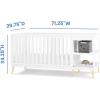 imageDelta Children Essex 4in1 Convertible Baby Crib Bianca White with Natural LegsBianca White
