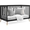 imageDelta Children Essex 4in1 Convertible Baby Crib Bianca White with Natural LegsEbony