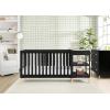 imageDelta Children Essex 4in1 Convertible Baby Crib Bianca White with Natural LegsEbony