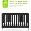imageDelta Children Essex 4in1 Convertible Baby Crib Bianca White with Natural LegsEbony