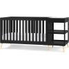 imageDelta Children Essex 4in1 Convertible Baby Crib Bianca White with Natural LegsEbony