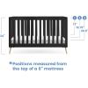 imageDelta Children Essex 4in1 Convertible Baby Crib Bianca White with Natural LegsEbony