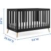 imageDelta Children Essex 4in1 Convertible Baby Crib Bianca White with Natural LegsEbony