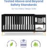 imageDelta Children Essex 4in1 Convertible Baby Crib Bianca White with Natural LegsEbony