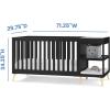 imageDelta Children Essex 4in1 Convertible Baby Crib Bianca White with Natural LegsEbony