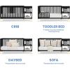 imageDelta Children Essex 4in1 Convertible Baby Crib Bianca White with Natural LegsEbony