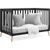 imageDelta Children Essex 4in1 Convertible Baby Crib Bianca White with Natural LegsEbony