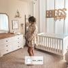 imageDelta Children Essex 4in1 Convertible Baby Crib Bianca White with Natural LegsGrey