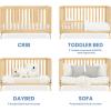 imageDelta Children Essex 4in1 Convertible Baby Crib Bianca White with Natural LegsNatural