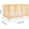 imageDelta Children Essex 4in1 Convertible Baby Crib Bianca White with Natural LegsNatural
