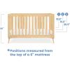 imageDelta Children Essex 4in1 Convertible Baby Crib Bianca White with Natural LegsNatural