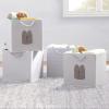 imageDelta Children Gap babyGap 4Pack Brannan Bear Fabric Storage Bins with Handles PinkGrey
