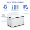 imageDelta Children MySize Deluxe Toy Box Deep BlueBianca White