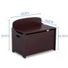 imageDelta Children MySize Deluxe Toy Box Deep BlueDark Chocolate
