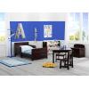 imageDelta Children MySize Deluxe Toy Box Deep BlueDark Chocolate