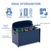 imageDelta Children MySize Deluxe Toy Box Deep BlueDeep Blue