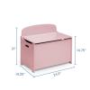 imageDelta Children MySize Deluxe Toy Box Deep BlueDusty Rose