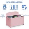 imageDelta Children MySize Deluxe Toy Box Deep BlueDusty Rose