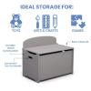 imageDelta Children MySize Deluxe Toy Box Deep BlueGrey