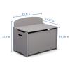 imageDelta Children MySize Deluxe Toy Box Deep BlueGrey