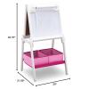 imageDelta Children MySize Kids DoubleSided Storage Easel Ideal for Arts ampamp Crafts Drawing Homeschooling and More Bianca WhiteBianca White