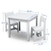 imageDelta Children MySize Kids Wood Table and Chair Set 2 Chairs Included Deep BlueBianca White