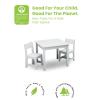 imageDelta Children MySize Kids Wood Table and Chair Set 2 Chairs Included Deep BlueBianca White