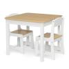 imageDelta Children MySize Kids Wood Table and Chair Set 2 Chairs Included Deep BlueBianca WhiteNatural